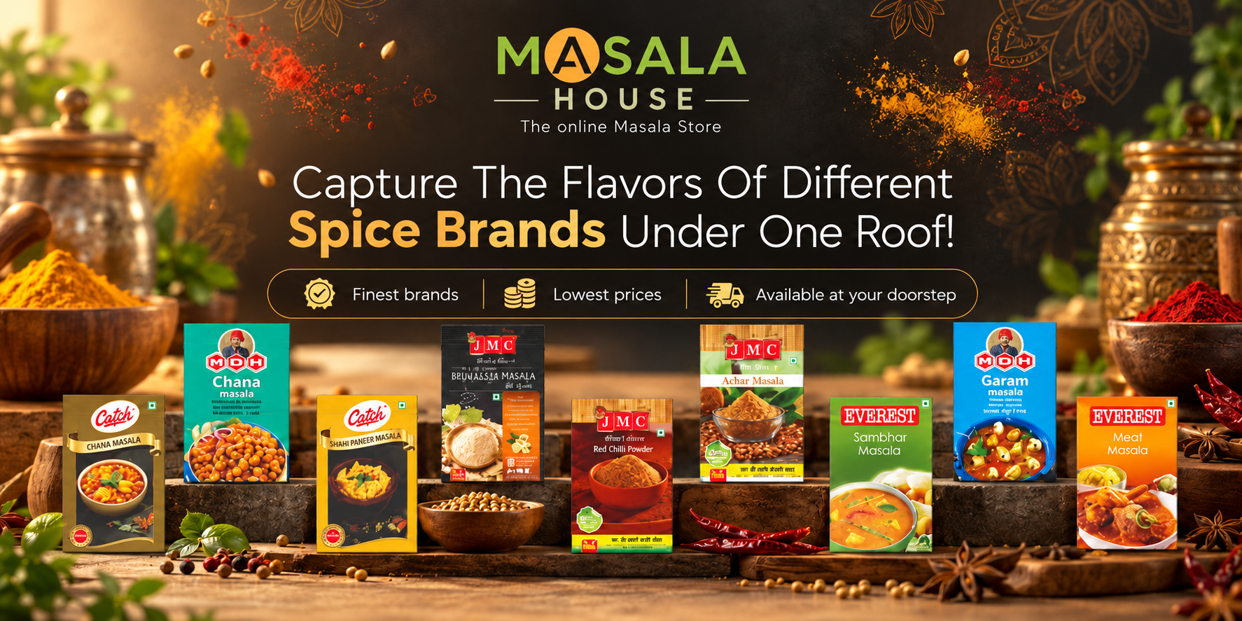 Masala House – Online Masala Store with Multiple Spice Brands like JMC, MDH, Catch and Everest